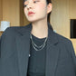 2-way pearl long necklace silver/gold [Pre-order item]