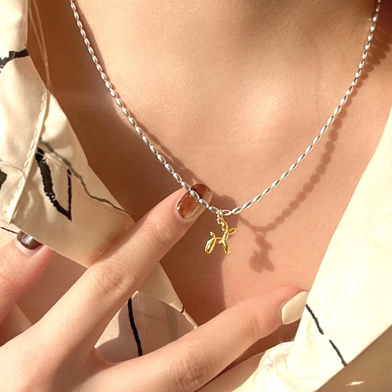 Balloon Dog Necklace Gold/Silver [Pre-order item]