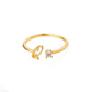 Initial Stone Ring AZ 3 colors [Pre-order item]