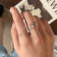 Geometric open ring, silver [Fast delivery]
