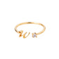 Initial Stone Ring AZ 3 colors [Pre-order item]