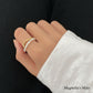 Pearl &amp; Curved Line Ring Gold [Fast Shipping]