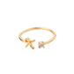 Initial Stone Ring AZ 3 colors [Pre-order item]