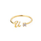 Initial Stone Ring AZ 3 colors [Pre-order item]