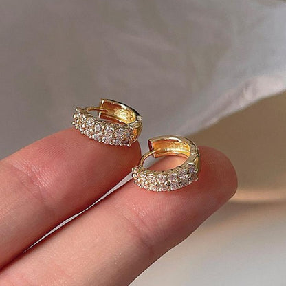 Shiny Gold One-touch Earrings [Fast Shipping]
