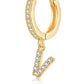 Initial mini hoop earrings 1P AZ Gold [Pre-order item]