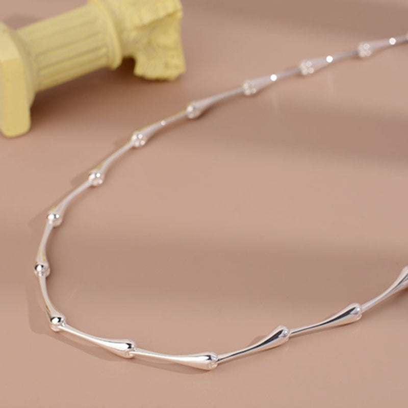 Fishbone Necklace Silver [Fast Shipping]