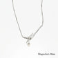 Pearl hook necklace silver [Fast delivery]