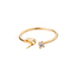 Initial Stone Ring AZ 3 colors [Pre-order item]