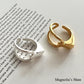 Asymmetrical Hook Ring Silver/Gold [Fast Shipping]