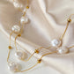 Freshwater pearl bead layered necklace [Fast delivery]