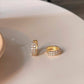 Shiny Gold One-touch Earrings [Fast Shipping]