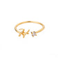 Initial Stone Ring AZ 3 colors [Pre-order item]