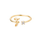 Initial Stone Ring AZ 3 colors [Pre-order item]