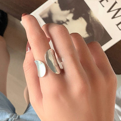 Geometric open ring, silver [Fast delivery]