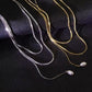 2-way pearl long necklace silver/gold [Pre-order item]