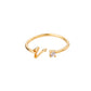 Initial Stone Ring AZ 3 colors [Pre-order item]