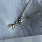 Pearl hook necklace silver [Fast delivery]