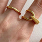 Asymmetrical Hook Ring Silver/Gold [Fast Shipping]