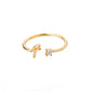Initial Stone Ring AZ 3 colors [Pre-order item]