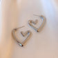 Heart Hoop Earrings Gold/Silver [Pre-order Item]