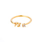 Initial Stone Ring AZ 3 colors [Pre-order item]