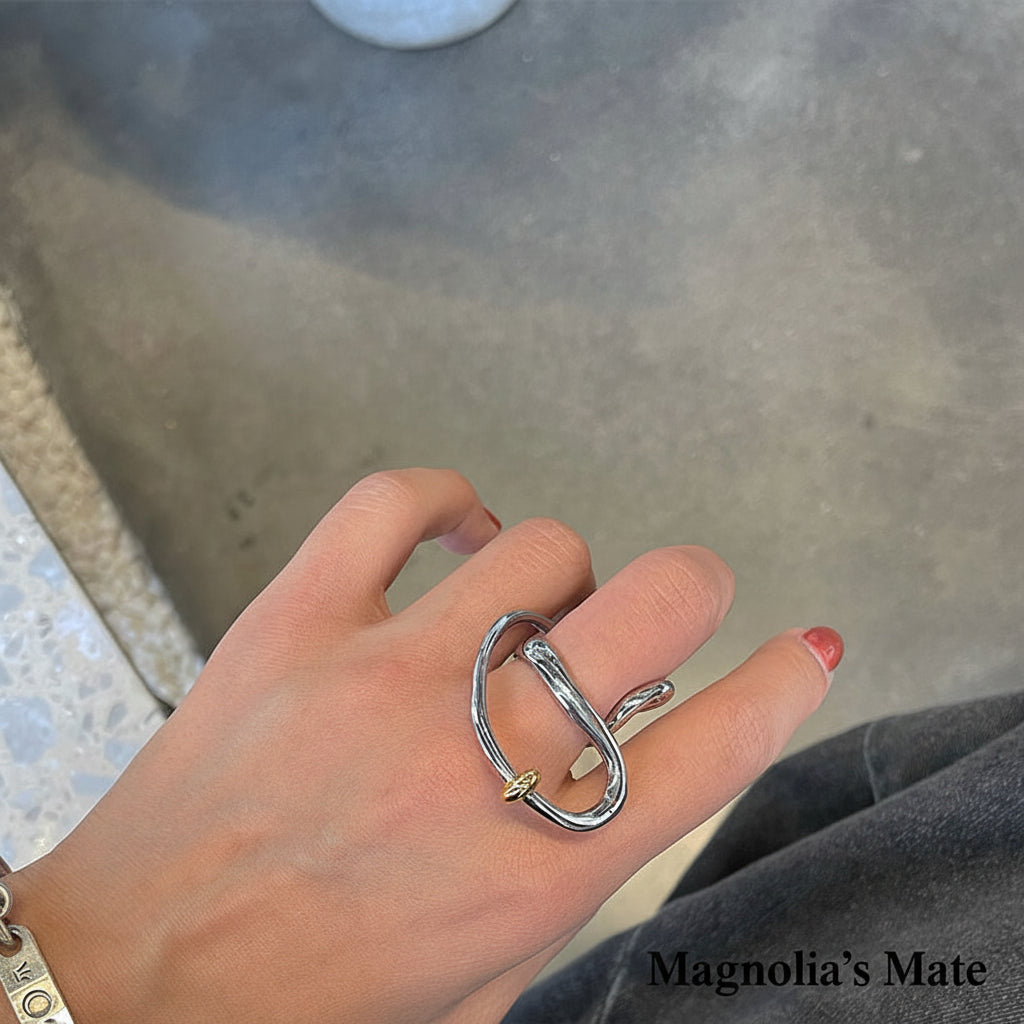 Snake Curve Ring Gold/Silver [Fast Shipping]