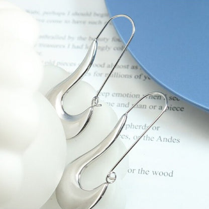 Drop Nuance Hoop Earrings Gold/Silver [Fast Shipping]