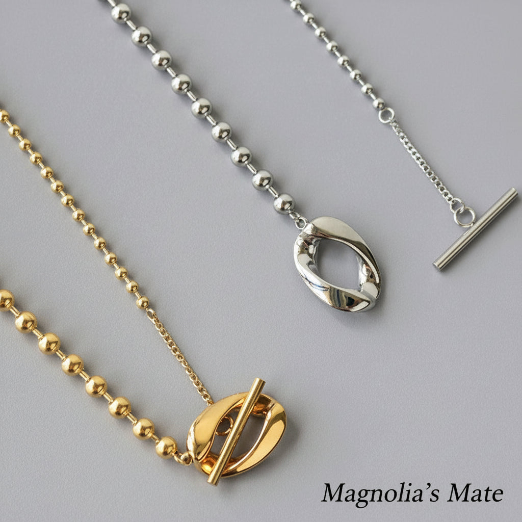 Small Ball Chain Necklace Gold/Silver [Fast Shipping]