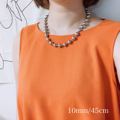 ステンレスボールチェーン　ネックレス　3種　シルバー/ゴールド　【予約商品】