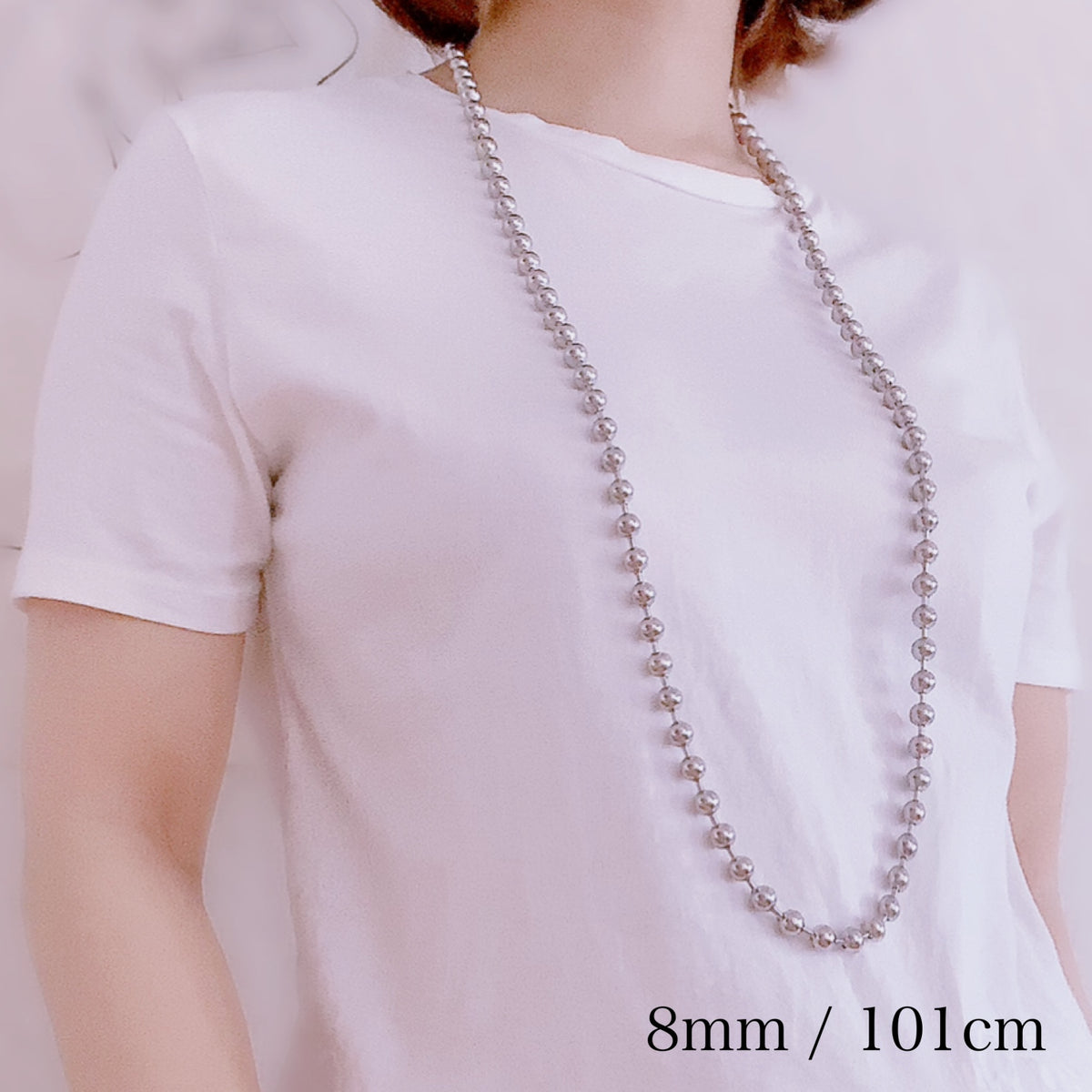 ステンレスボールチェーン　ネックレス　3種　シルバー/ゴールド　【予約商品】