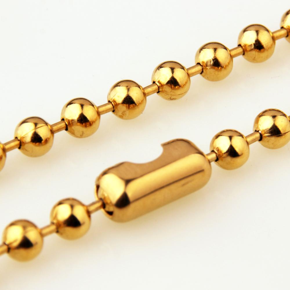 ステンレスボールチェーン　ネックレス　3種　シルバー/ゴールド　【予約商品】