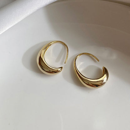 C Drop Earrings Gold/Silver [Fast Shipping]