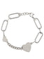 Heart Pendant Chain Bracelet Silver [Fast Shipping]