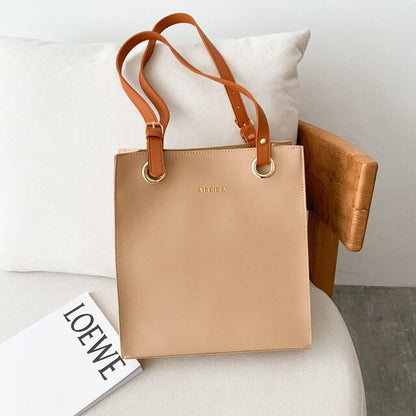Two-tone tote bag in 4 colors [Pre-order item]