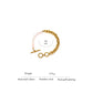 Half Natural Pearl Chain Bracelet Gold [Pre-order Item]