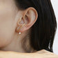 Diagonal line pearl earrings [Fast delivery]