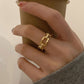 3D Chain Ring Gold [Fast Shipping]