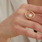 Pearl on Orbit Ring Gold [Fast Shipping]