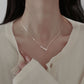 V-Shape Gemstone Necklace Gold/Silver [Fast Shipping]