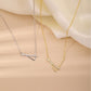 V-Shape Gemstone Necklace Gold/Silver [Fast Shipping]