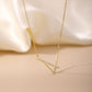 V-Shape Gemstone Necklace Gold/Silver [Fast Shipping]