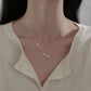 V-Shape Gemstone Necklace Gold/Silver [Fast Shipping]