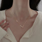 V-Shape Gemstone Necklace Gold/Silver [Fast Shipping]