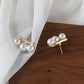 Three Pearl Earrings/Earrings Gold [Fast Shipping]