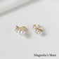 Three Pearl Earrings/Earrings Gold [Fast Shipping]