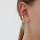 Two-tone 3-ring ear cuff [Fast delivery]