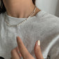 Pearl chain necklace silver [Fast delivery]