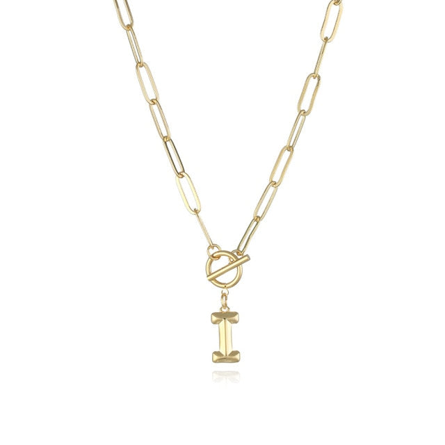 【国内発送】14K* 5イニシャル ネックレス/Gold・Silver・Rose GU公式 | イニシャルモチーフネックレス