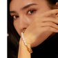 Half Natural Pearl Chain Bracelet Gold [Pre-order Item]